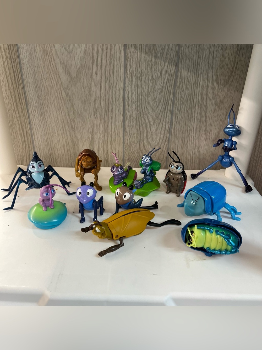 12 A Bugs Life Disney Figures Lot Tuck & Roll Flik Flack Hopper McDonald’s Set